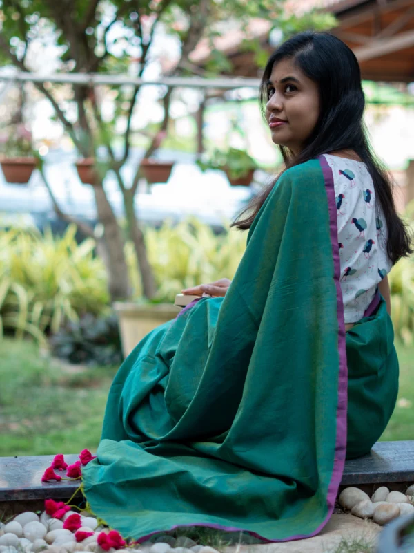 Takahe Bird Cotton Blouse