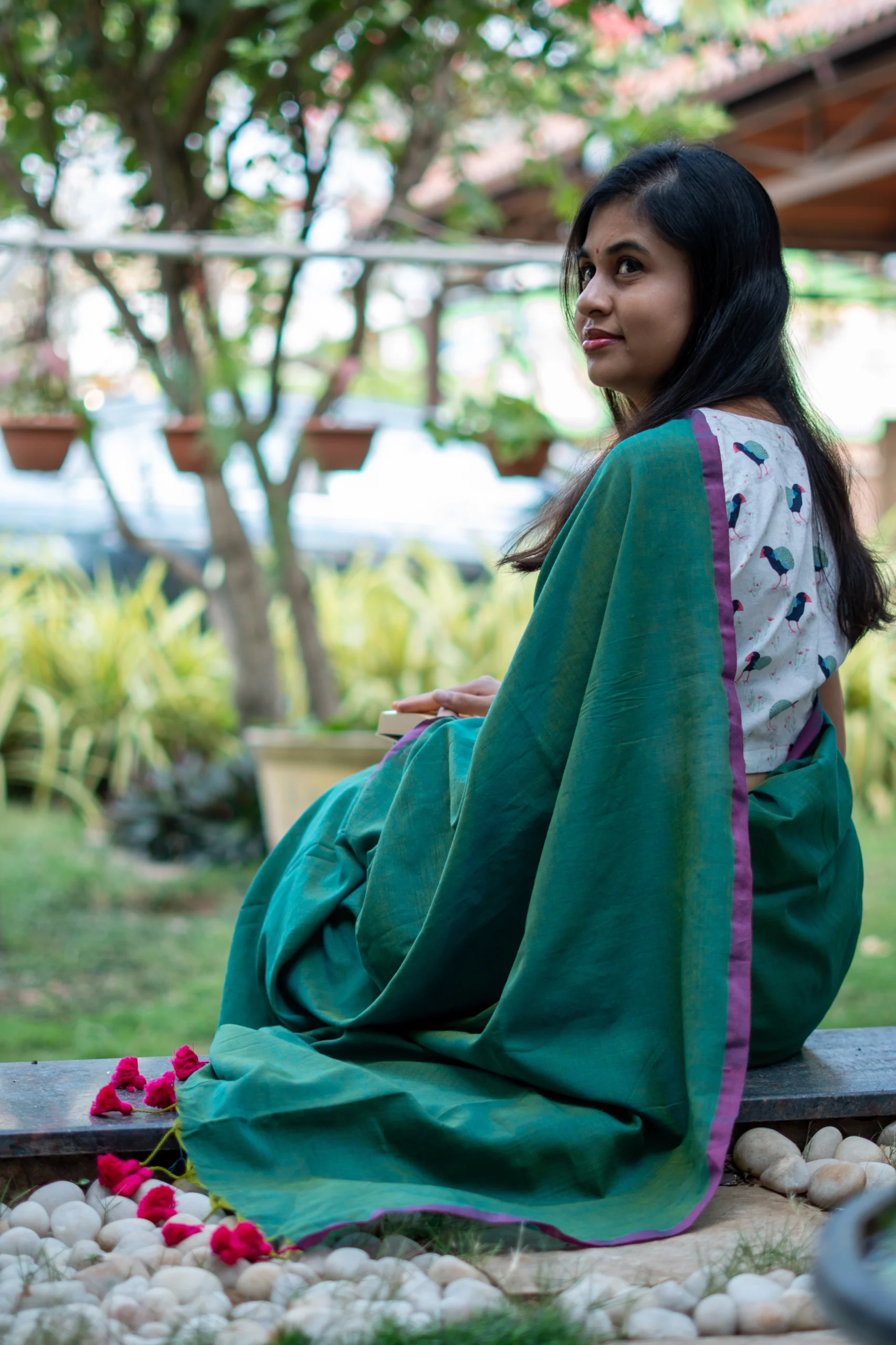 Takahe Bird Cotton Blouse