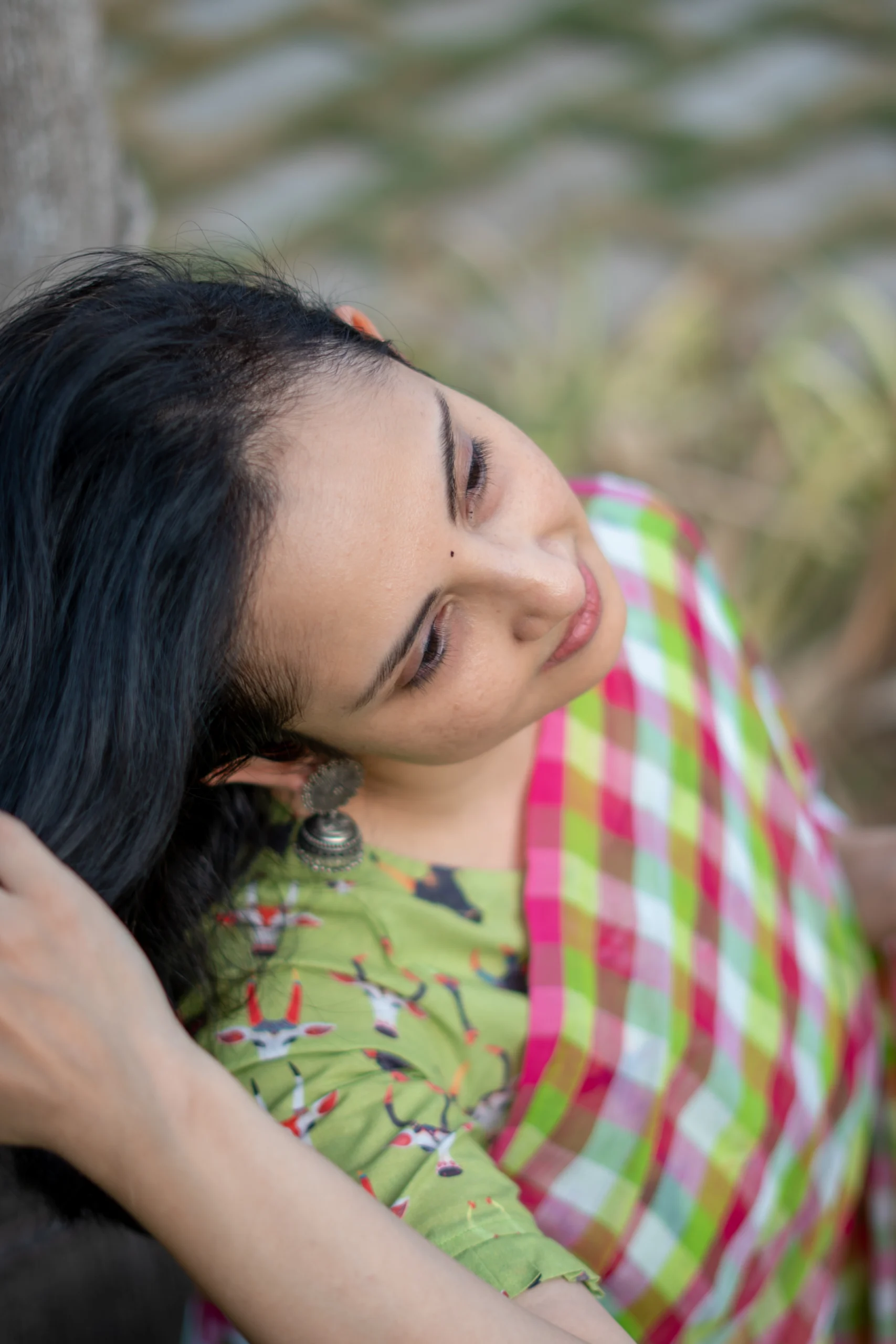Green Indian Bulls Blouse - Image 2