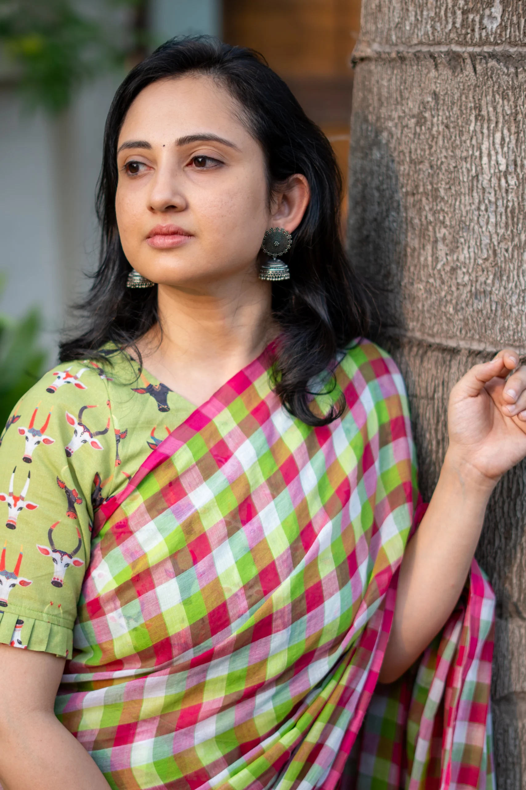 Green Indian Bulls Blouse - Image 3