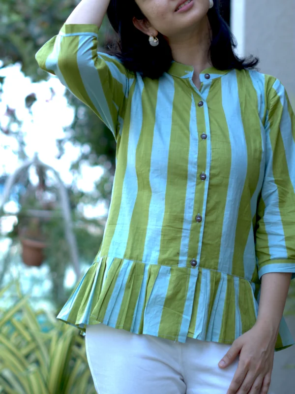 Lime Sorbet Striped Top