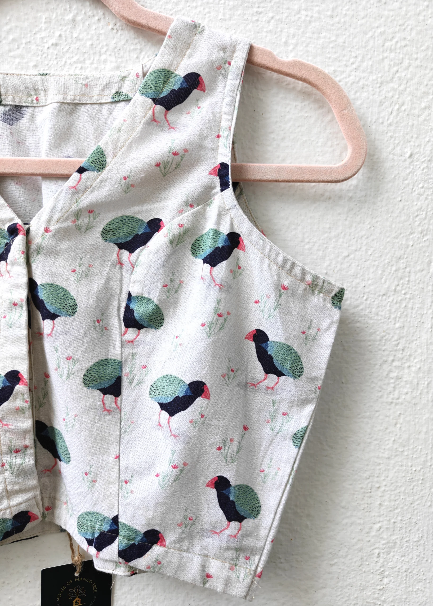 Takahe Bird Cotton Blouse - Image 6